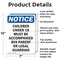 Signmission Children Under 18 Must Be Accompanied, 7 in W x Rectangle, Aluminum OS-2PACK-NS-A-710-V-10582 - alternate 7